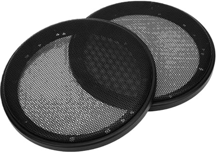 Akozon 2 St 6,5 Högtalargrillkåpor, Bilhögtalare Subwoofer Skyddsskydd, Metallnät med ABS Plastram, för Bilstereo Bashögtalare Subwoofer