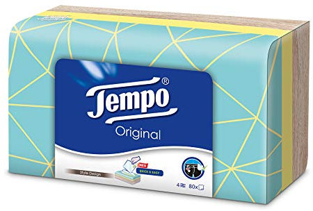 Tempo Taschentücher Box, 3er Pack (3 x 80 Stück)