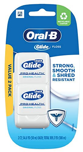 Oral-B Glide Pro-Health Lot de 2 bobines de fil dentaire 100 m