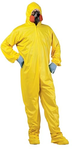 Fun World Mens Hazmat Suit Adult Sized Costumes, Yellow, Standard US