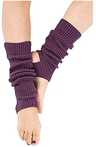 Zomiee Yogabyxor för kvinnor flickor träningsstrumpor tublös träning dans benvärmare Lila