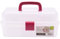 Vaessen Creative 1009-008 portaoggetti con Coperchio e Maniglia, 3 Ripiani, Scatola per Attrezzi, Materiali Fai da Te, Gioielli, Accessori da Cucito o Altri Piccoli Utensili, 31 x 17 x 15 cm