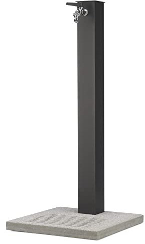 belfer Gartenbrunnen Springbrunnen Wasserspiel mit Zapfhahn und Sockel aus Beton 42/QBM Anthrazit