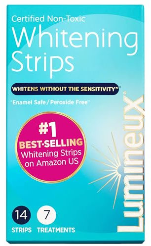 Lumineux Teeth Whitening Strips - Zahnaufhellung Strips Peroxidfrei Weiße Zähne Bekommen ohne Empfindliche Zähne - Zahnaufheller Stripes für 7x Zahnbleaching