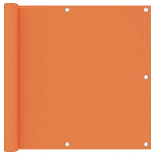 vidaXL Balkon Sichtschutz Bespannung Terrasse Windschutz Sonnenschutz Balkonbespannung Balkonverkleidung Orange 90x600cm Oxford-Gewebe