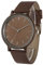 Zeit-Bar Armbanduhr Damen - Herren Slim Line, Holzgehäuse, mit Sekundenzeiger