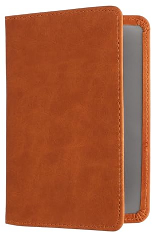 kwmobile Funda para carné de conducir - Estuche protector de ante sintético para permiso de circulación y tarjetas - marrón claro