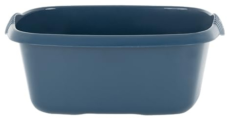 1 x Plastic 12L Litre Navy Rectangular Washing Up Bowl Sink Tidy Organizer 39 CM Multipurpose Basin Mixing Washing Up Bowl Cleaning Tub Ideal for Home Sinks Kitchen Camping Caravans Motorhomes