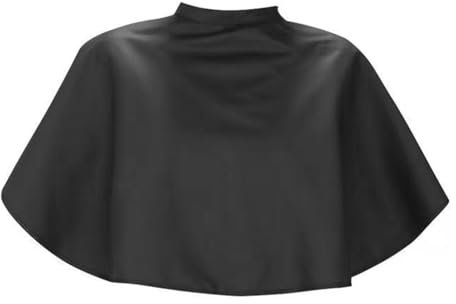 HonGien Friseurumhang Kurz Barber Cape Klein Schwarz Wasserdicht für Make-up und Friseursalon zum Schutz der Kleidung