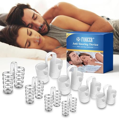 8 Stück Set Schnarchstopper, Anti Schnarch, Schnarchstopper Wiederverwendbares Schnarchen Stopper Silikon,Nasenklammer Schnarchen für Besseren Atmen und Schlaf