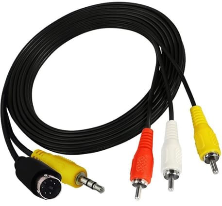 DINSOAVR S-Video A 4 Pin con Cavo Composito da 3 5 Mm A 3 PC A Video HDTV Convertitori Adattatore da 3 5 Mm A Composito Cavo Video