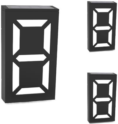 BANGHA Numero Civico Esterno,Numero Civico Lampada con Numeri a Targa Solare. Numero civico Esterno. Appartamenti. Targa Uso apto para Porta da Giardino. Luci solari Ricaricabili(3 PCS,RGB)