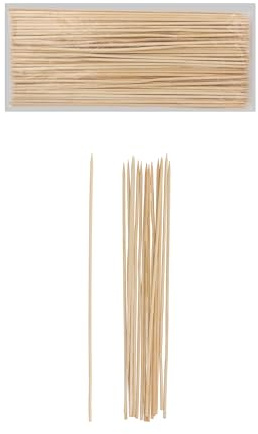 Henbrandt Bamboo Skewers 20cm x 2.5mm - 100 Sticks Per Pack - Kebab Sticks for BBQ Cooking, Craft & Parties - Single Pack (Total 100)