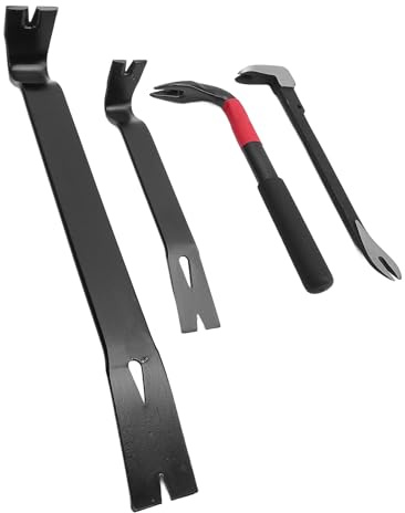 Hyuduo Juego de Palanca Versátil, Extractor de Clavos de Alta Dureza con Diseño Ergonómico, 4 Uds., para Carpintería, Decoración del Hogar y Proyectos de Bricolaje