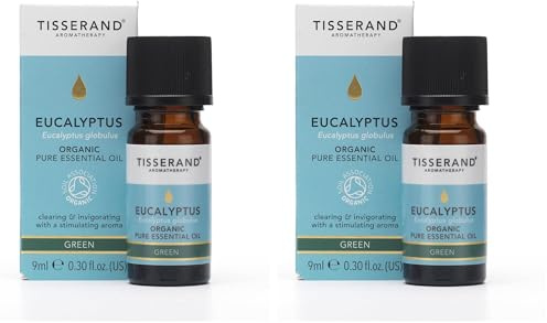 Tisserand - Eucalyptus Essential Oil - 100% Pure Natural Essential Oils for Diffusers for Home, Bath, Massage and More - Aromatherapy Gift - 9ml (Pack of 2)