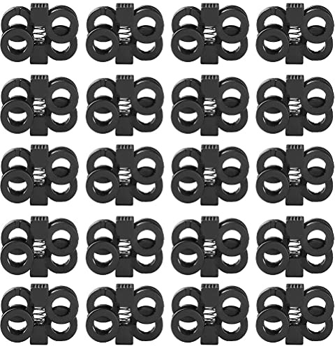 MAGICLULU 20 Hebillas de Cordones para Zapatillas, Cierres de Cordones de Zapatos, Conectores Plásticos Ganchos, Fijación