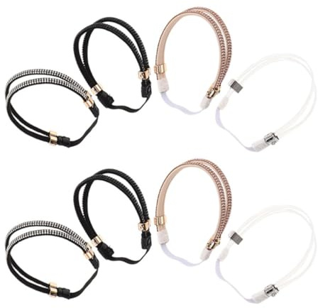 Ciieeo 4 Paia di Cinturini Elastici Migliora la Stabilità per Scarpe per Scarpe Tacchi Alto in Pu e Pietre Decorative, Design Anti-caduta Accessori Moda Semplici e Funzionali