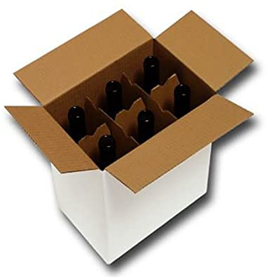1 pezzo SCATOLA CARTONE SPEDIZIONE 6 BOTTIGLIE - VINO - LIQUORI CON SEPARATORE