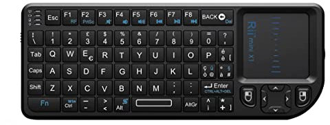 Rii Mini X1 Wireless (layout ITALIANO) - tastiera con mouse touchpad per Smart TV, Mini PC, HTPC, Console, Computer