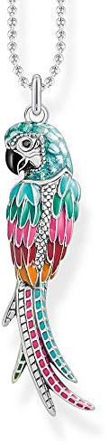 THOMAS SABO Damen Halskette Papagei silber 925 Sterlingsilber, 38-42 cm Länge
