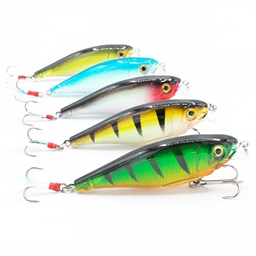 Mister Tackle Paul Angelköder Angelköderset Wobbler Set Crankbait 9 cm Hechtköder 5 Stück
