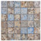 Retro Vintage Mosaikfliesen Teppichornamente Blau-Beige Mosaikmatte: 29,5x29,5 cm Keramik Wand/Boden, Innen/Außen, Mosaik Fliesen, WC BAD KÜCHE FLIESENSPIEGEL (Mosaikstein: 4,7x4,7 cm)