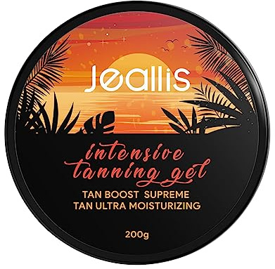 Jeallis Extreme Dark Intensive Tanning Luxe Gel Pineapple, Tan Accelerator for Outdoor Sun and Tanning Beds, Sun Tan Intensifier with Dark Carrot Sun Tanning Oil for Natural Faster Darker Tan 6.8oz