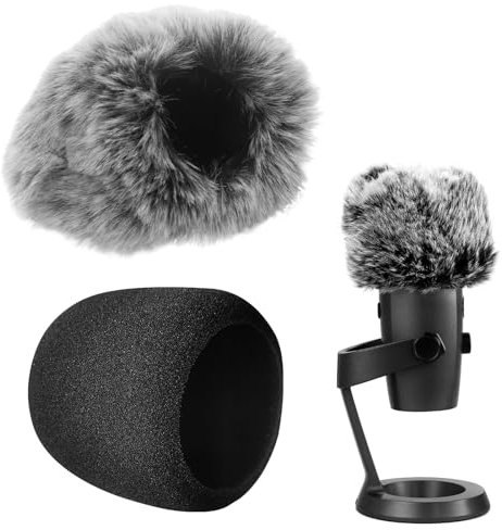 2pcs Filtre Anti Pop Mousse en Bonnette Pare, Bonnet Pare-Brise pour Zoom H6, Brise En Fourrure Pour Microphone Filtre Anti-Pop En Mousse Pour Enregistrement Audio Professionnel En Extérieur