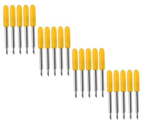 Healifty 50 pezzi Lame da Taglio per Plotter Vinile Giallo Coltelli da Incisione Resistenti e Precisi per Sostituzione Cutter Professionale