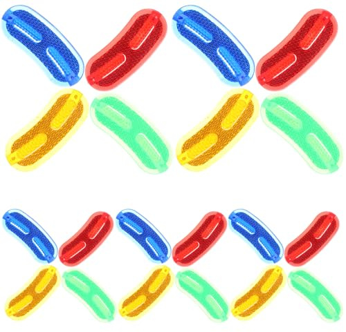 MAGICLULU 20 Piezas Señales Reflectantes Compactas para Bicicleta Reflectores Plásticos Coloridos para Radios Advertencia de Seguridad Fácil Instalación para Ciclismo Nocturno