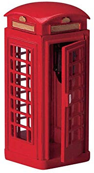 Lemax Weihnachtsdorf Zubehör: Telefonzelle, Metall