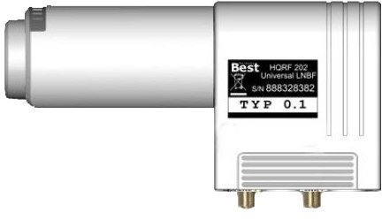 Best HQRF 202 Twin Lens Straight Feed LNB 0,1 dB 3D Ready