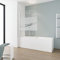 Schulte D3353 04 197 Badewannenfaltwand Komfort 112 x 140 cm, 5mm Sicherheitsglas Liane,alpinweiß Duschabtrennung für Badewanne