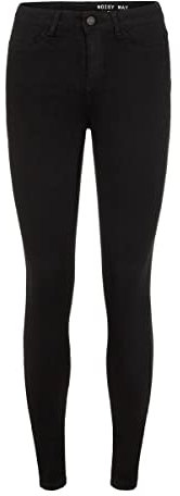Noisy may Damen Skinny Fit Jeans High Waist Denim Stretch Hose Black Tapered Pants NMCALLIE