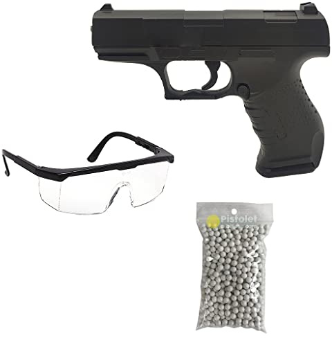 Saigo Defense Pack Airsoft Pistolet G.19 à Ressort/Couleur: Noir/Matière: Métal/Puissance 0.2 Joule/Livré avec Accessoires