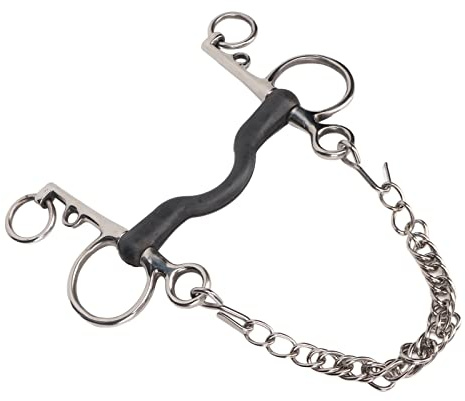 Mors à Bouche de Cheval, Mors à Bouche de Cheval, Polissage à la Main, Acier Inoxydable, Contrôle Facile, Sûr, Robuste pour Les Accessoires de Cheval (135MM)
