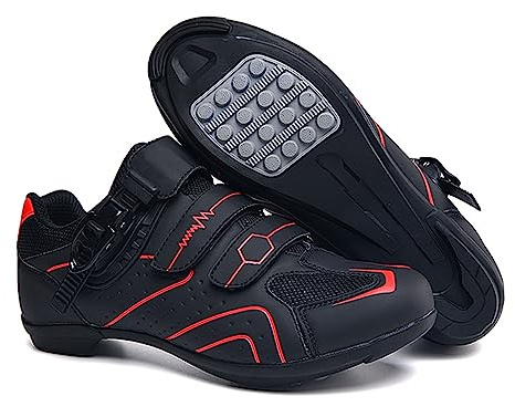 Hixingo Scarpe da Ciclismo Uomo Strada, Donna Scarpe da Strada e Mountain Bike con Suola in Gomma MTB Scarpe da Bicicletta Scarpe da Equitazione per Interni Antiscivolo e Traspiranti