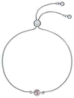 Ted Baker Sarsa Crystal Drawstring Bracelet (Silver Tone/Vintage Rose Crystal)