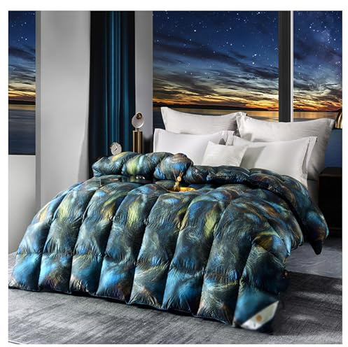 SayfuR Piumone 4 Stagioni, Piumino Letto Invernale In Piuma D'Oca, Piumino In Piuma D'Oca, Invernale Piumone Letto Singolo Matrimoniale, Piuma Giù Piumone,D,220x240cm/3.3kg