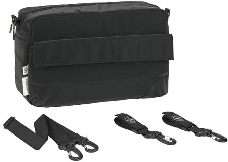 LÄSSIG Baby Kinderwagenorganizer Umhängetasche Kinderwagentasche inkl. Kinderwagenbefestigung/Casual Buggy Organizer Bag black