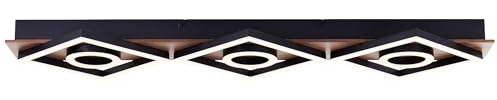 Brilliant G80113/76 Maureen LED Deckenleuchte 88x28cm holz dunkel/schwarz matt eckig