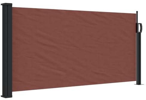 vidaXL Seitenmarkise Ausziehbar Braun 100x500 cm