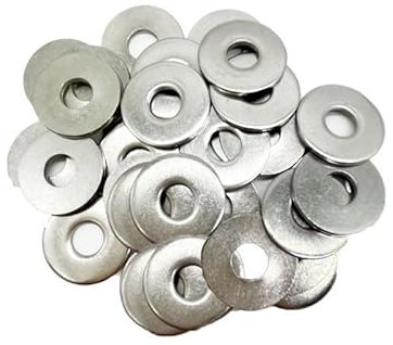 Arandelas M8 30 piezas Arandelas planas M8 x 24 mm Arandela de reparación plana de acero inoxidable 304 Arandelas cromadas redondas lisas para tornillos y pernos