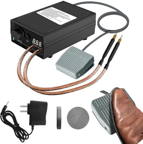 8000W Punktschweißgerät für Akkus, Handschweißgerät mit Fußpedal - Tragbar mit Dual Impuls Ausgang für 0,1-0,3mm Nickelblech und 18650 Batteriepack