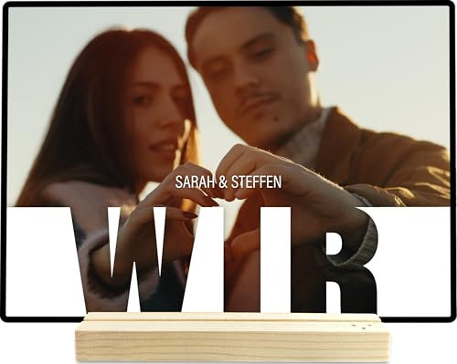 Geschenk Für Frauen - Paar Holzbild Foto Geschenk personalisiert - Pärchen Geschenke, Personalisierte Geschenke, Partner Geschenke, Zeichnungen, Valentinstagsgeschenk Für Männer, Geschenk Für Sie