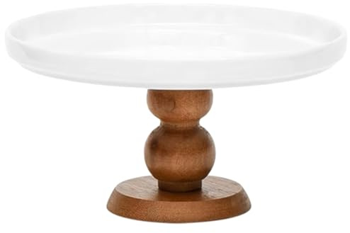 ABOOFAN Tortenständer Aus Keramik Mit Hohem Fuß 6.89 X 6.89 X 3.54 in Für Hochzeit Nachmittagstee Cupcake-Ständer Und Dessert Präsentation Auf Dem Tisch