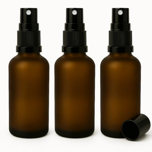 Aucomptoirdesboites Lot de 6 flacon en verre dépoli Spray Vide 100ml, Ambré bouteille spray, pour huiles essentielles, Aromathérapie, parfums, nettoyage, voyage, pharmacie, cosmétique, parfums (6)