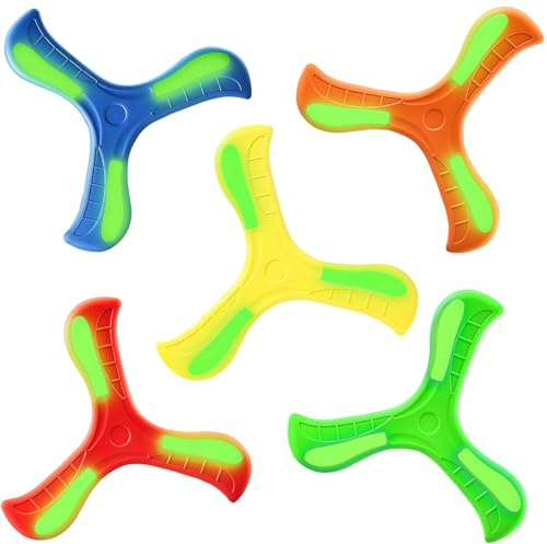 AIRTILY 5 Pezzi di Boomerang Splendente, Giocattoli Creativi E Divertenti, Giocattoli per Bambini per Bambini, Regali per Bambini.