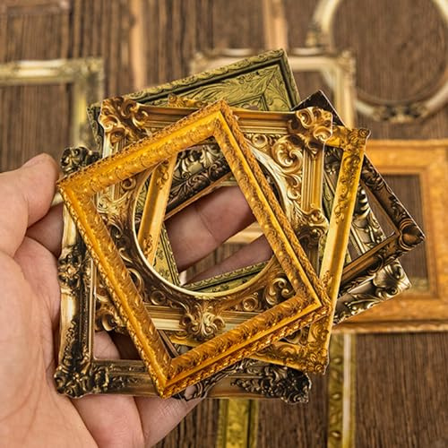 100 Pcs Vintage Frame Decorative Stickers - Scrapbooking Supplies for Planners, Wedding Albums, Junk Journals & Crafts (Metallic) (Metallic)