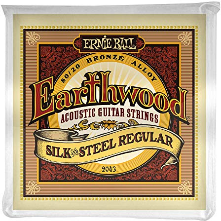 Ernie Ball Earthwood Silk and Steel Regular 80/20 Bronze Acoustic Guitar Strings - 13-56 Gauge